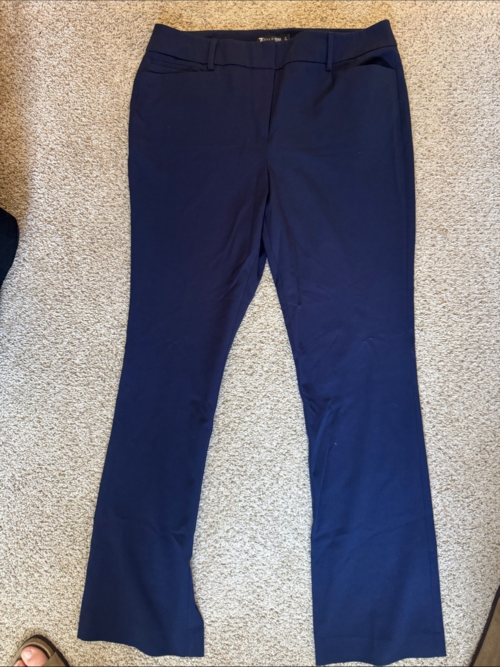 Navy Boot-Cut Women's Dress Pants